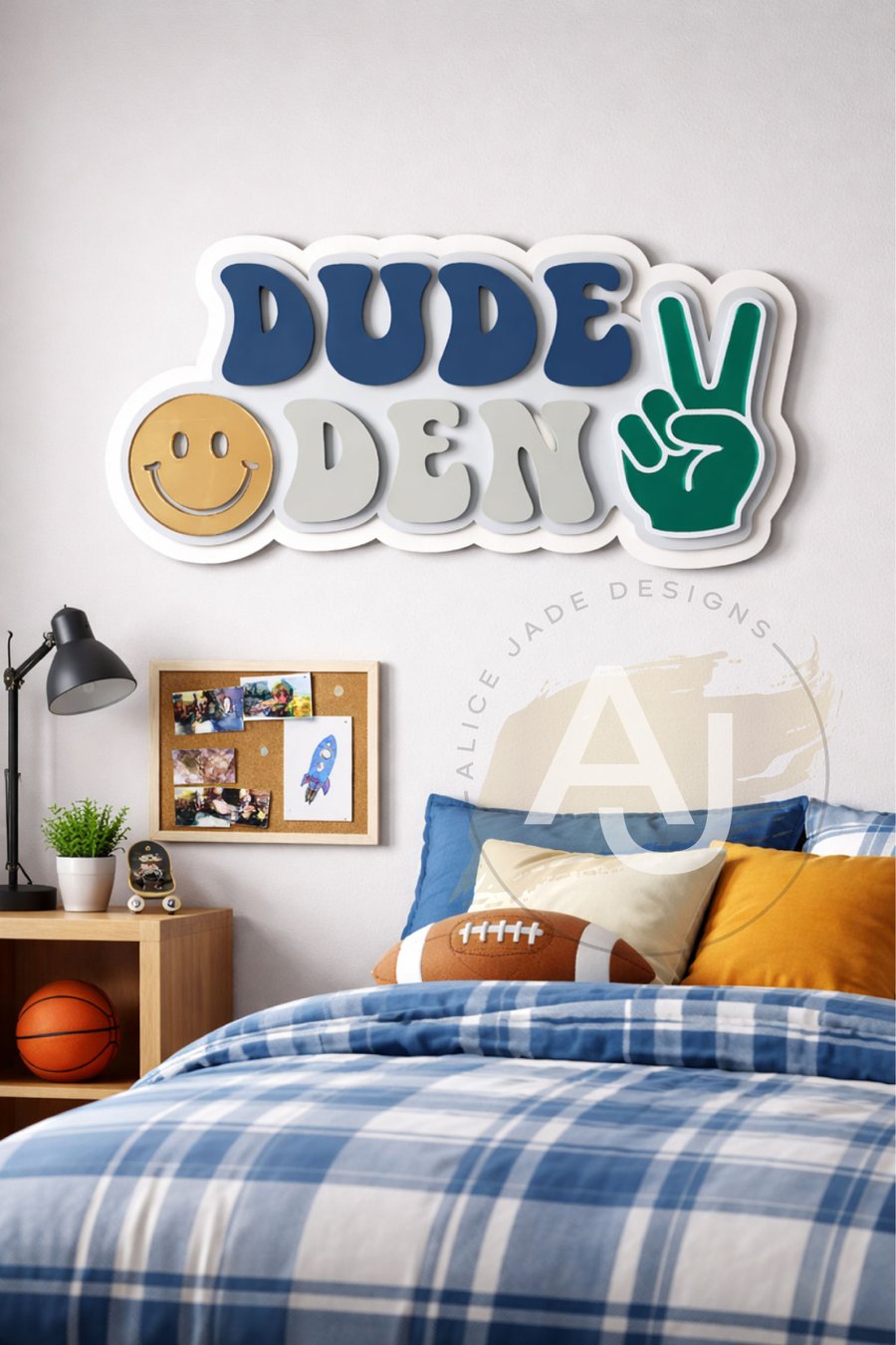 Dude Den Sign Acrylic Sign for Kids
