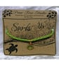 Bracelet Light Green Faux Leather with gold plated charm bead. - Image 3
