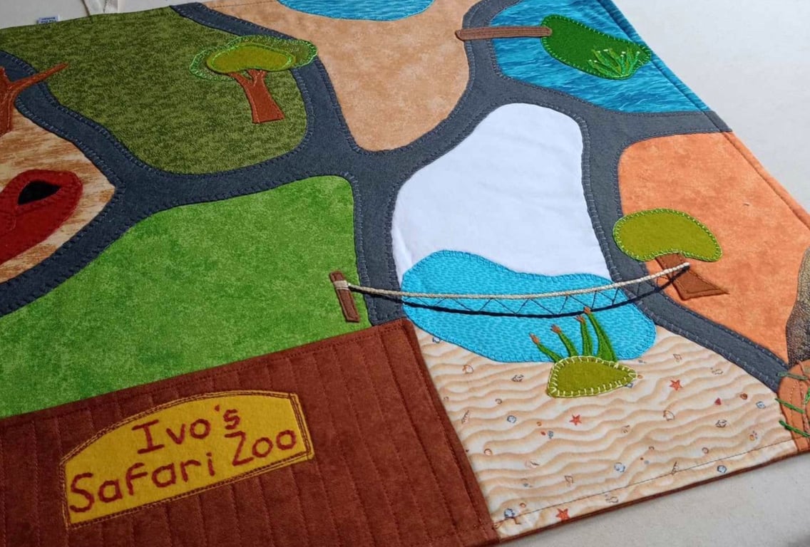 Zoo Travel Play Mat - Safari Zoo Play On The Go Play Scene UKCA