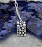 Silver pebble beach pendant, beach themed jewellery - Image 1