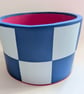 Dynamic blue colour block bangle with contrast orange and fuchsia  - Image 8