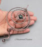 Antique Copper Spiral bun cage ,Chrysocolla Azurite hair bun holder, hair bun  - Image 4