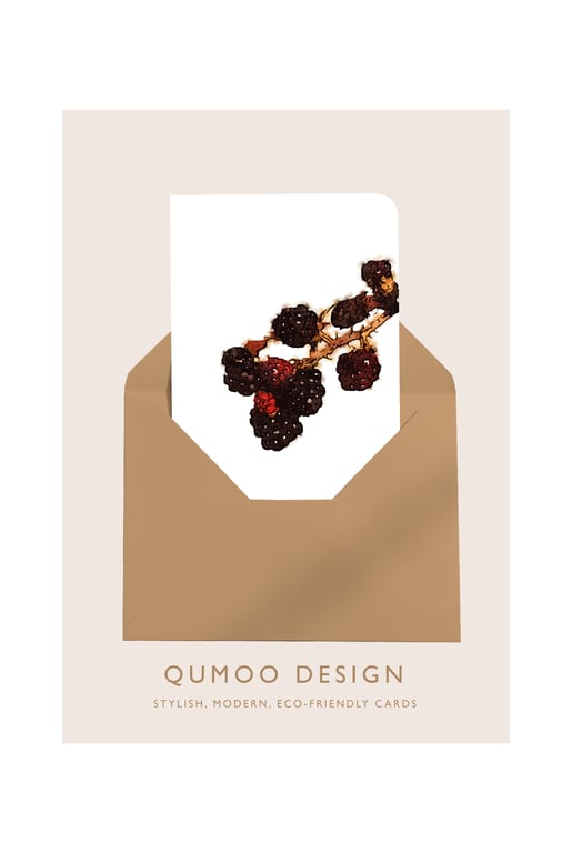 Blackberries Greetings Card (QM 304)