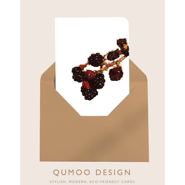 Blackberries Greetings Card (QM 304)