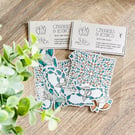 Crystals & Leaves Clear Stickers, Witchy Planner Decals, Set of 5