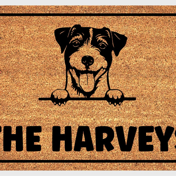 Jack Russell Terrier Door Mat - Personalised Jack Russell Welcome Mat - 3 Sizes