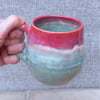 Cuddle mug coffee tea cup hand thrown stoneware pottery wheel handmade ceramic 