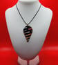 Large Teardrop Pendant Necklace 60x30mm, Handmade Polymer Clay Statement Necklac