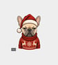Unique Funny Christmas Sticker Xmas Decal For Adults - Grumpy French Bulldog