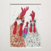 Curious Chicken Print with mount