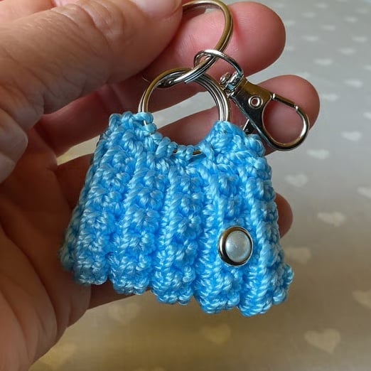 Crochet Bag Charm Keyring