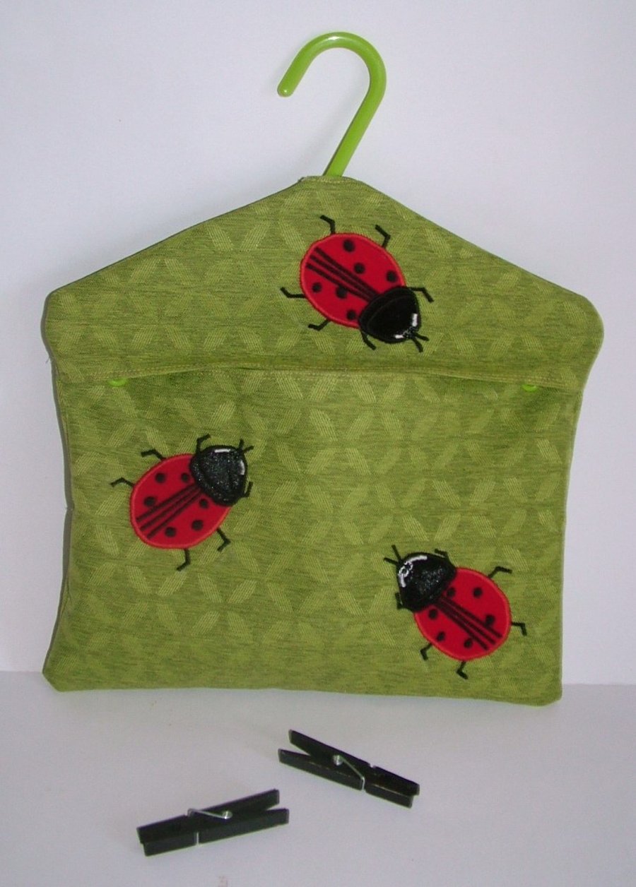 The Lovely Ladybird Peg bag - The vibrant one