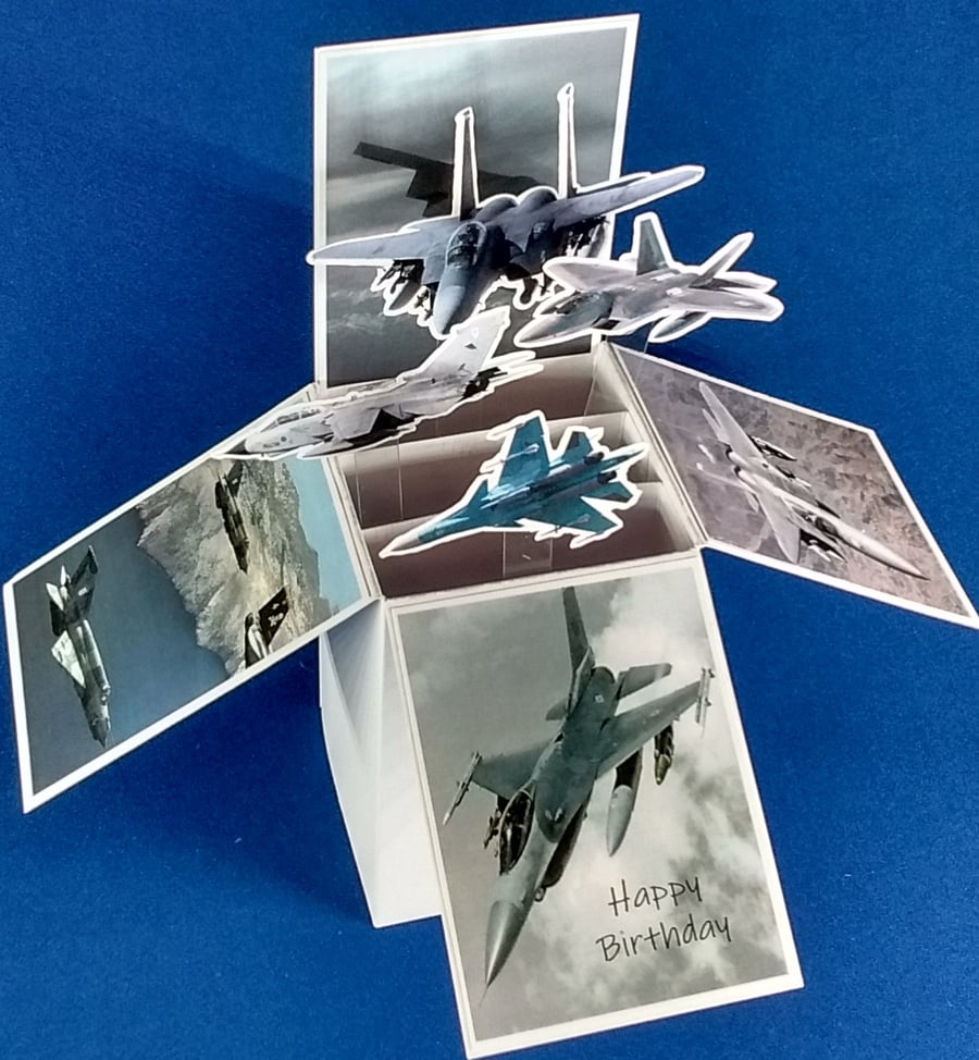 Birthday Card with fighter Planes