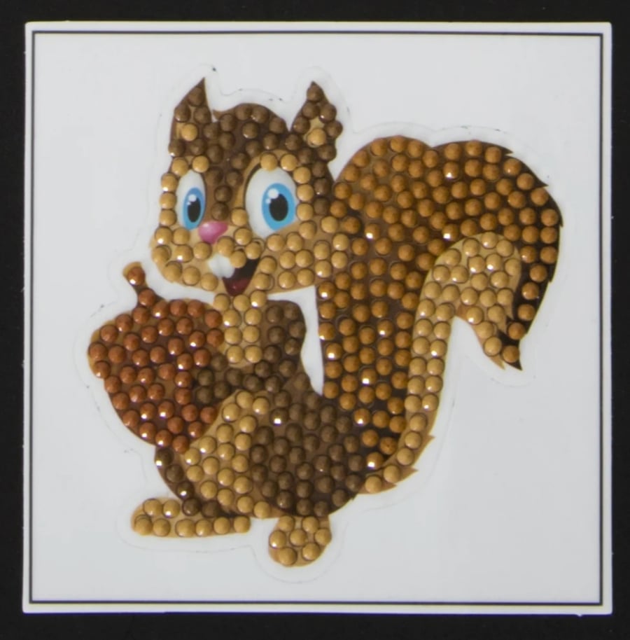 Squirrel crystal art sticker