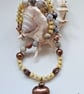 Agate, Yellow Jade & Copper Heart  Statement Necklace ONE OFF - Image 7