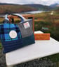 Harris Tweed patchwork shopper bag woth handmade button - Image 3