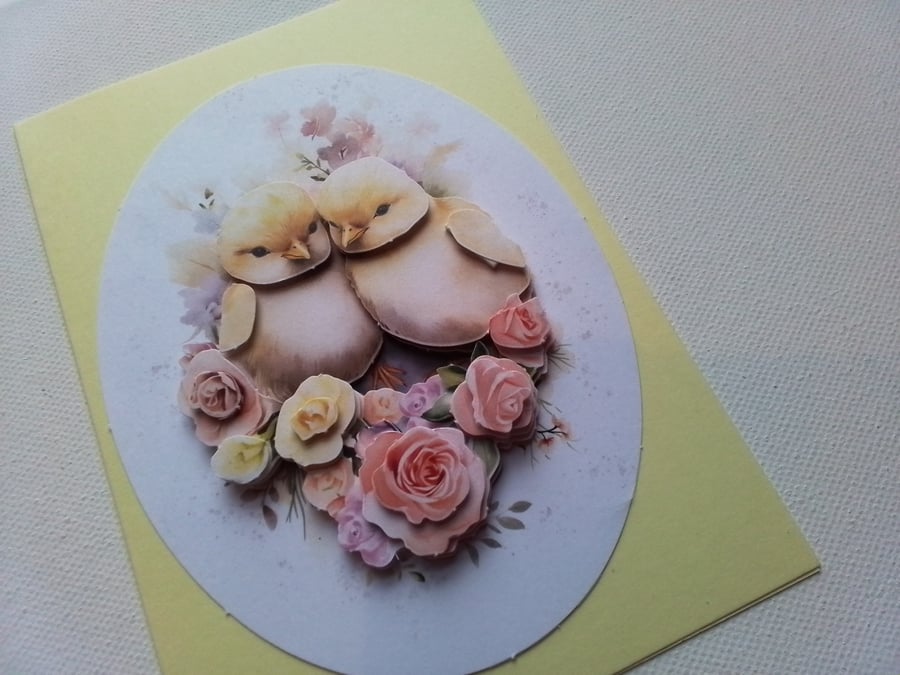 Easter card. 3D Easter card. Chick's. Ref 402