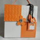 QUANTissential - Mary Quant Inspired Handbag Style Gift Box - Orange and White