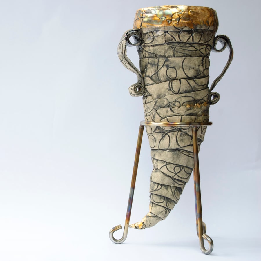 Sculptural Amphora Vase