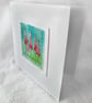 HAND EMBROIDERED GREETINGS CARD FOXGLOVES - Image 3