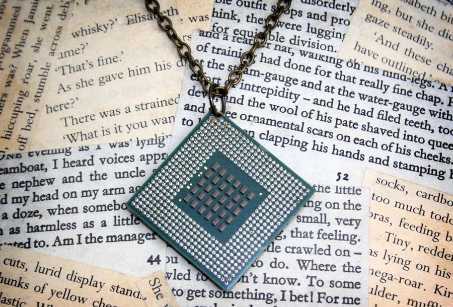 SALE Computer Geek Chic CPU Necklace