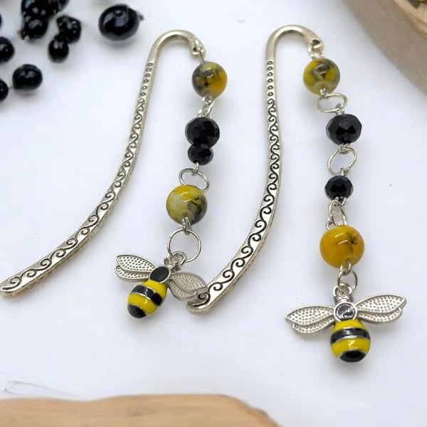  Beaded Bookmark with Bee Charm