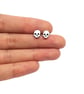 Tiny Skull Stud Earrings - Handmade