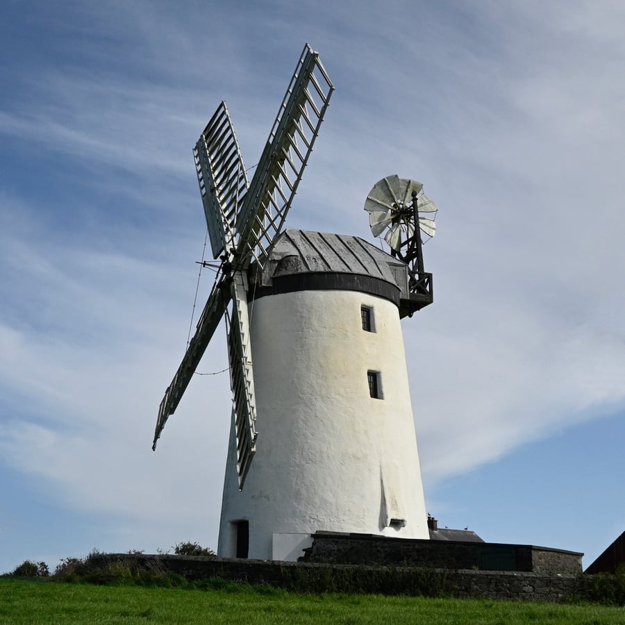 Greetings Card. Ballycopeland Windmill, Millisle. Blank for your own message. Al