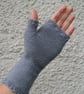 Merino Wool Wrist Warmers Grey - Image 3
