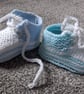 Hand Knitted Baby Trainers, Converse, Hightops - Image 3
