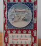 Snowman and Snowdog handmade Christmas card