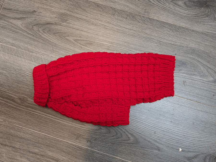 Small Dog Jumper - Red Dog Sweater