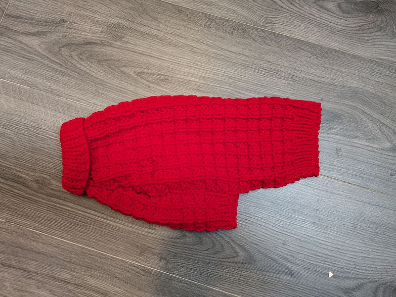 Small Dog Jumper - Red Dog Sweater