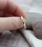 Sterling Silver Stacking Ring, Textured Simple Hammered Ring - Image 8