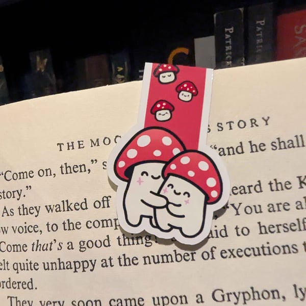 Mushroom Couple Magnetic Bookmark