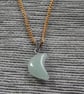 Crescent Gemstone Pendants on Gold Chain - Image 8