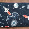 Kids, Childs Pencil Case. Glow In The Dark Space Themed, Free Delivery.