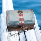 Rustic wooden trinket chest 