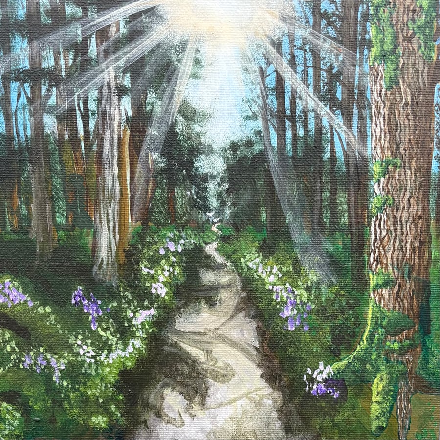 Fairytale Forest - Handmade original acrylic painting
