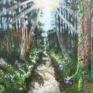 Fairytale Forest - Handmade original acrylic painting