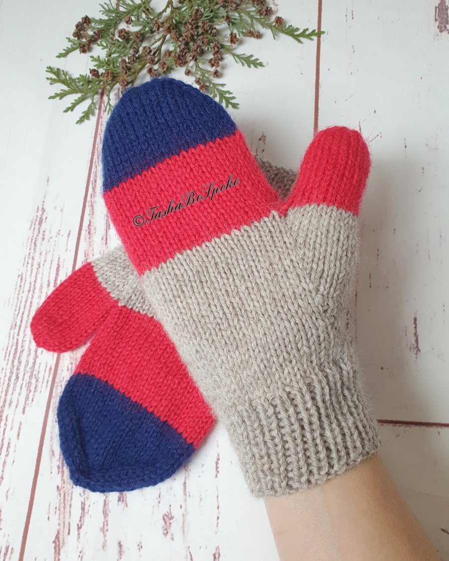 Hand knitted mittens, Unisex mittens, Young Sheldon mittens, Gift for men