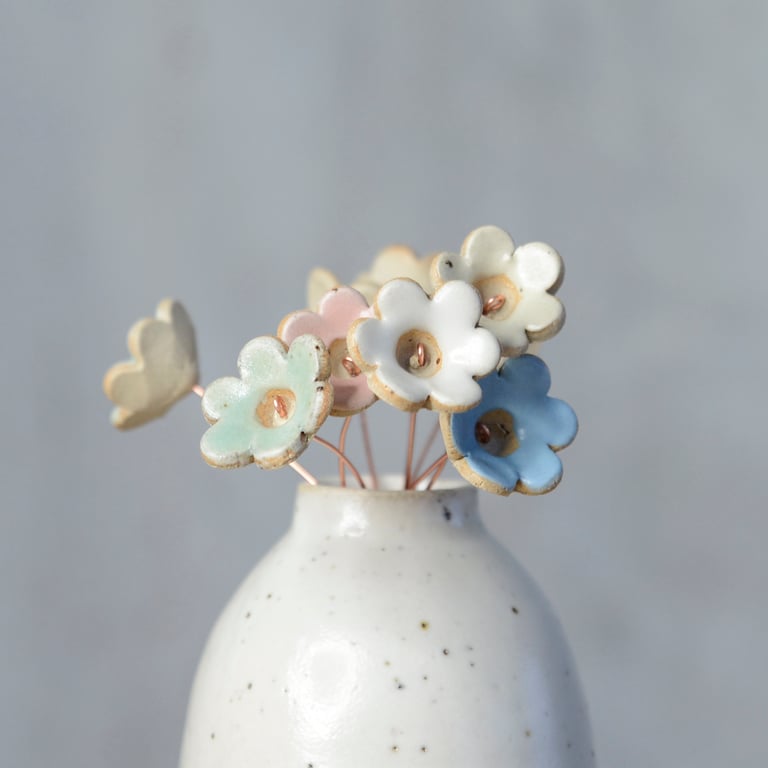 Original Ceramic Flower Decorative Bud Stems
