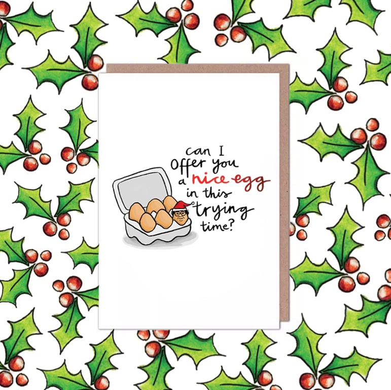 Frank Reynolds Always Sunny in Philadelphia Nice Egg Christmas Card