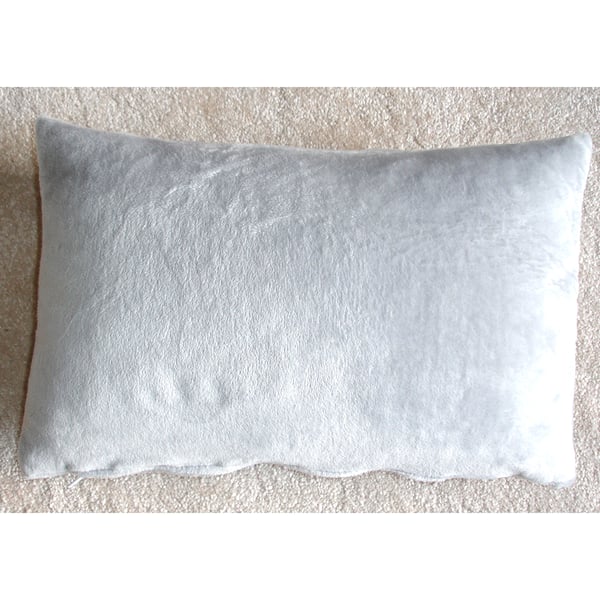 Tempur Travel Pillow Cover 16x10 Soft Cuddlesoft Minky Grey SMALL