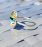 Surfite Adjustable Ring Sterling Silver Stacker Jewellery Gift Handmade Upcycle - Image 6