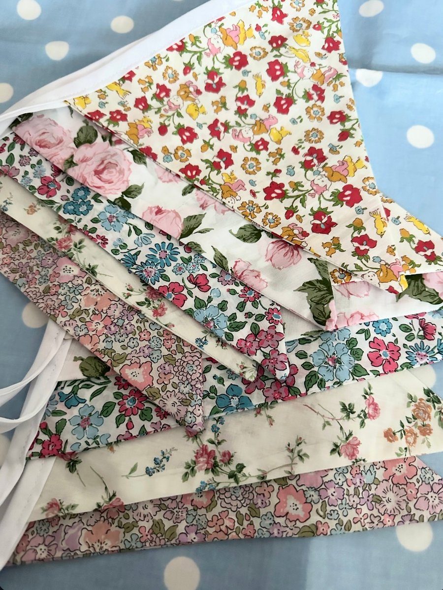Liiberty  Fabric Bunting, Banner, 