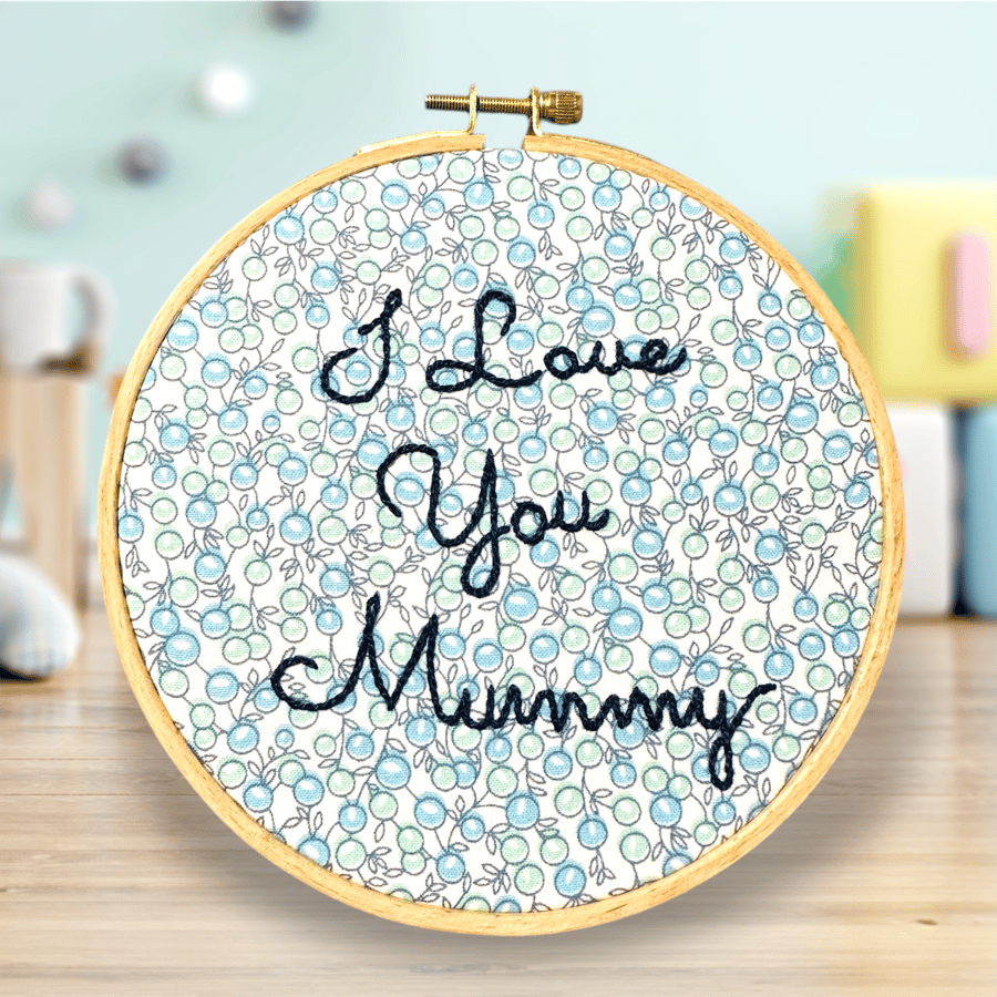 New mum mummy gift, baby boy, blue, I love you mummy, nursery decor 