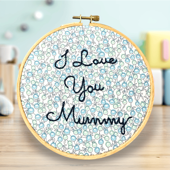 New mum mummy gift, baby boy, blue, I love you mummy, nursery decor 