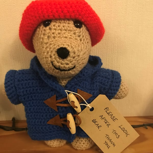 Crocheted Paddington Bear Toy
