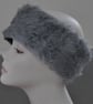 Ladies Faux Fur Headband Ear Warmer Head Band - Silver Grey Edition - Image 1